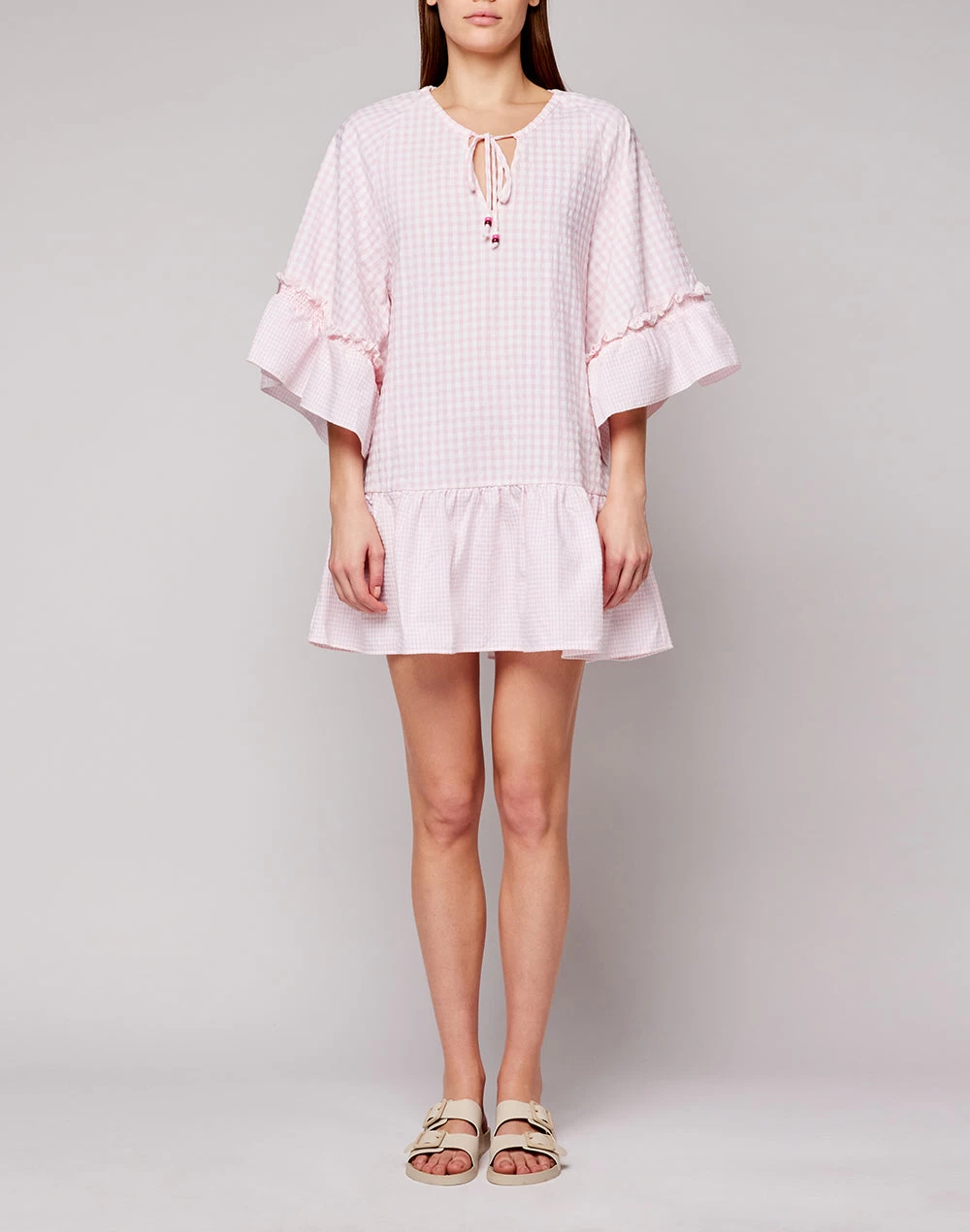 Sundek CAMICIA IN COTONE VICHY CON MANICHE A BALZE 3 Sundek CAMICIA IN COTONE VICHY CON MANICHE A BALZE