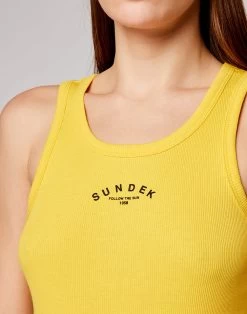 Sundek CANOTTA DONNA IN COTONE A COSTINE -Moda Sconto 8050842733453 1514