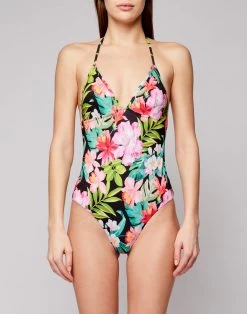 Sundek COSTUME INTERO SCOLLATO DIETRO CON STAMPA FLOREALE