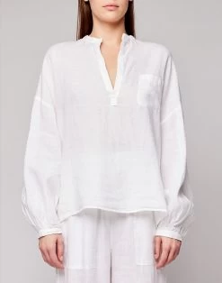 Sundek BLUSA IN LINO CON TASCA