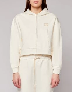 Sundek FELPA FULL ZIP CON CAPPUCCIO E LOGO STAMPATO