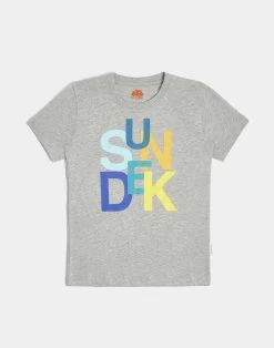 Sundek T-SHIRT GIROCOLLO CON LOGO MULTICOLOR