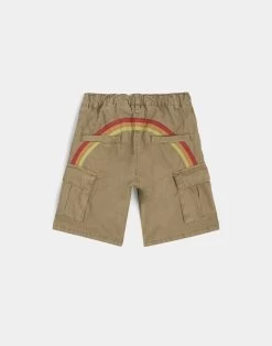 Sundek SHORTS CARGO IN TESSUTO TINTO IN CAPO CON ARCOBALENO