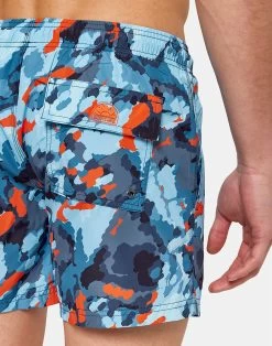 Sundek COSTUME DA BAGNO CORTO CON STAMPA CAMO SKETCH -Moda Sconto MAN BDVOLLEY14FA SWIMTRUNKS CELESTIAL M633BDRT42C 4242C 19