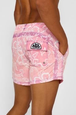 Sundek COSTUME DA BAGNO STAMPA HIBISCUS - GOLDENWAVE SPECIAL EDITION -Moda Sconto MAN BOARDSHORT HIBISCUSBOARDSHORT VIOLET GM504BDN64IA 249IA 4