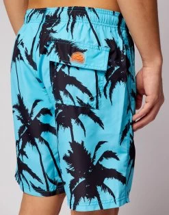 Sundek COSTUME DA BAGNO LUNGO VITA ELASTICATA STAMPA MULTIPALM -Moda Sconto MAN BOARDSHORT MULTIPALMBD CORNFLOWER M717BDRT4MZ 216MZ 3