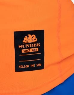 Sundek RASHGUARD GIROCOLLO UPF 50 -Moda Sconto MAN RASHGUARD RASHGUARD FLASHORANGE01 M286RSPY100 57201 16