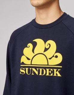 Sundek FELPA A GIROCOLLO CON LOGO -Moda Sconto MAN SWEATSHIRT SWEATSHIRT NAVY05 M138JHF7700 00705 4