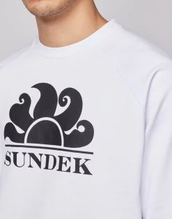 Sundek FELPA A GIROCOLLO CON LOGO -Moda Sconto MAN SWEATSHIRT SWEATSHIRT WHITE04 M138JHF7700 00604 4