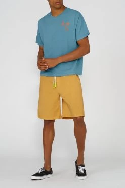 Sundek T-SHIRT CON RICAMO PALME - GOLDENWAVE SPECIAL EDITION -Moda Sconto MAN T SHIRTSS PALMSEMBROIT SHIRT BRISTOLBLUE GM175TEJR1Z7 976Z7 1