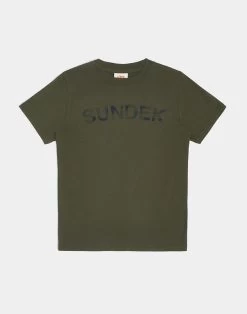 Sundek T-SHIRT GIROCOLLO CON LOGO STAMPA CAMOU