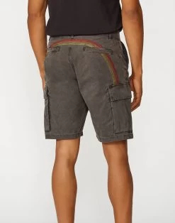 Sundek SHORTS CARGO IN TESSUTO TINTO IN CAPO CON ARCOBALENO