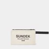 Sundek POCHETTE IN COTONE CANVAS STONE WASHED -Moda Sconto Unisex BAG POCHETTE MANGROVE AW716ABCV500 96600 1