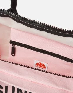 Sundek SHOPPER IN COTONE CANVAS STONE WASHED -Moda Sconto Unisex BAG REGULARTOTEBAG QUARTZPINK AW832ABCV500 53200 4