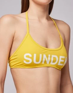 Sundek TOP BRALETTE SPORTIVO E SLIP CULOTTE SLIM FIT -Moda Sconto WOMAN BIKINI MAXILOGOBIKINI SUNCORAL W405KNL30LM 969LM 5