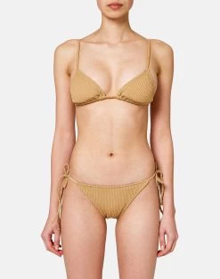 Sundek ANITA - SLIP JACQUARD CON FIANCHI REGOLABILI -Moda Sconto WOMAN BIKINIBOTTOM LACESBOTTOM TAN GW206KBL6600 13000 16