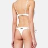 Sundek WAIKIKI - SLIP SLIM FIT REGOLABILI -Moda Sconto WOMAN BIKINIBOTTOM WAIKIKILACESBOTTOM WHITE GW278KBL5900 00600 14