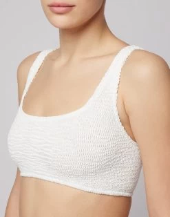 Sundek TOP BRA IN TESSUTO GOFFRATO 7 Sundek TOP BRA IN TESSUTO GOFFRATO -Moda Sconto WOMAN BIKINITOP BIKINITOP WHITE W282KTL7000 00600 3