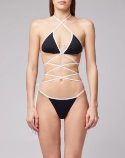 Sundek TOP A TRIANGOLO CON LACCI 7 Sundek TOP A TRIANGOLO CON LACCI -Moda Sconto WOMAN BIKINITOP BIKINITOP WHITE01 GW444KTL7300 00401 4