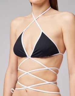 Sundek TOP A TRIANGOLO CON LACCI 9 Sundek TOP A TRIANGOLO CON LACCI -Moda Sconto WOMAN BIKINITOP BIKINITOP WHITE01 GW444KTL7300 00401 6