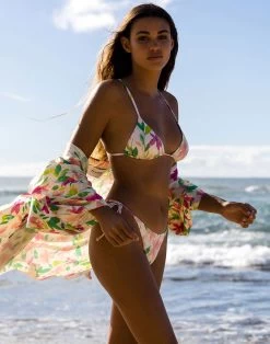 Sundek CALADESI - TOP A TRIANGOLO CON STAMPA SENSE FLOWER