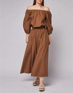 Sundek BLUSA IN COTONE POPELINE E SCOLLO A BARCA -Moda Sconto WOMAN BLOUSE BLOUSA RAWWOOD GW042BSPI200 97400 2