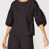 Sundek BLUSA IN POPELINE CON MANICHE A PALLONCINO 2 Sundek BLUSA IN POPELINE CON MANICHE A PALLONCINO -Moda Sconto WOMAN BLOUSE POPELINEBLOUSE BLACK GW499BSPI200 00400 2 7af4f356 72e2 44a3 b720 8a5aab23b6b7