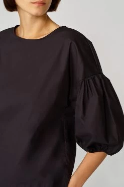 Sundek BLUSA IN POPELINE CON MANICHE A PALLONCINO -Moda Sconto WOMAN BLOUSE POPELINEBLOUSE BLACK GW499BSPI200 00400 3