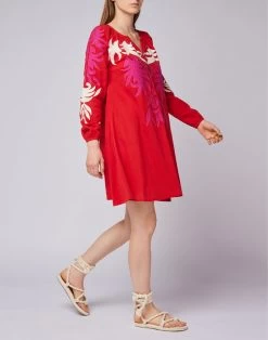 Sundek ABITO CORTO RICAMATO -Moda Sconto WOMAN DRESS EMBROIDEREDDRESS LOBSTER01 GW622DRMU200 70701 1