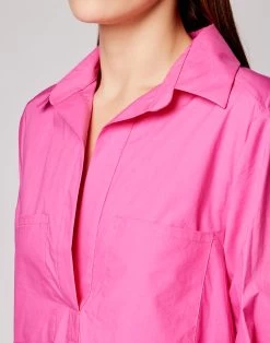 Sundek ABITO LUNGO IN POPELINE DI COTONE 7 Sundek ABITO LUNGO IN POPELINE DI COTONE -Moda Sconto WOMAN DRESS POPELINEDRESS OLEANDER GW068DRPI200 97800 2