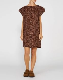 Sundek ABITO IN COTONE MUSLIN A STAMPA LEOPARDATA