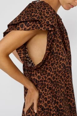 Sundek ABITO IN COTONE MUSLIN A STAMPA LEOPARDATA -Moda Sconto WOMAN DRESS POPELINEDRESS RAWWOOD GW759DRCM2LK 974LK 3