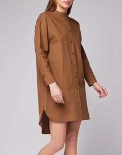 Sundek CHEMISIER IN POPELINE DI COTONE -Moda Sconto WOMAN DRESS POPELINEDRESS RAWWOOD GW768DRPI200 97400 2