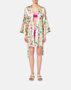 Sundek KIMONO CORTO IN SETA -Moda Sconto WOMAN DRESS PRINTEDSILKKIMONO CALLA GW462DRSI1F8 792F8 9