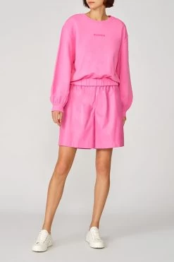 Sundek FELPA A MANICHE AMPIE -Moda Sconto WOMAN FLEECE FLEECE OLEANDER GW061JHF8300 97800 1