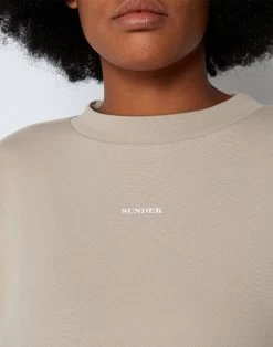 Sundek FELPA CON LOGO -Moda Sconto WOMAN FLEECE FLEECEWITHLOGO MANGROVE01 W205JHF7800 96601 3