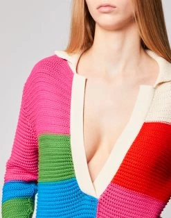 Sundek POLO DONNA IN MAGLIA -Moda Sconto WOMAN KNITWEAR POLOKNITWEAR MULTICOLOR GW837KICN700 31000 3