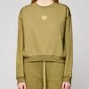 Sundek FELPA GIROCOLLO CON LOGO STAMPATO -Moda Sconto WOMAN LEISURE FLEECE WITH LOGO PRINTS AR GREEN W914JHF9000 14900 4 b74d0eeb 6227 457f b113 842687c5f69d