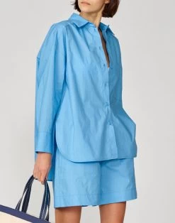 Sundek CAMICIA OVER IN POPELINE DI COTONE