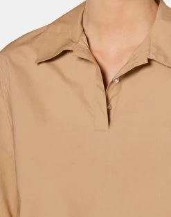 Sundek CASACCA IN POPELINE DI COTONE -Moda Sconto WOMAN SHIRT SHIRT TAN GW608SHPP700 13000 17