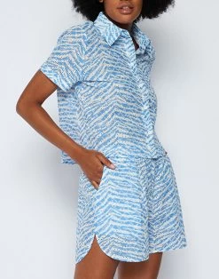 Sundek CAMICIA IN COTONE SANGALLO FANTASIA ZEBRATA