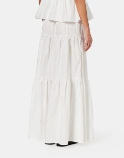 Sundek GONNA LUNGA IN POPELINE DI COTONE -Moda Sconto WOMAN SKIRT RUFFLEDWIDESKIRT WHITE GW472SKCT400 00600 17