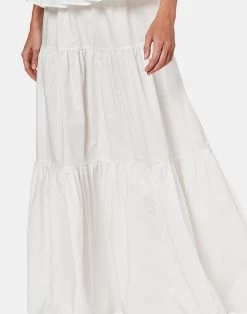 Sundek GONNA LUNGA IN POPELINE DI COTONE -Moda Sconto WOMAN SKIRT RUFFLEDWIDESKIRT WHITE GW472SKCT400 00600 23