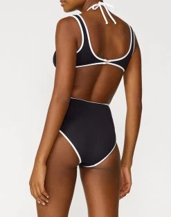 Sundek COSTUME INTERO CON LACCI -Moda Sconto WOMAN SWIMSUIT SWIMSUIT BLACK01 GW471KSL7300 00401 2