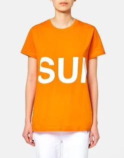 Sundek MAXI T-SHIRT IN COTONE ORGANICO CON STAMPA LOGO