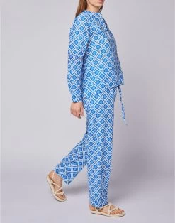 Sundek PANTALONI CON STAMPA -Moda Sconto WOMAN TROUSERS PRINTEDTROUSERS WHITE01 GW626TRMU300 00601 1d